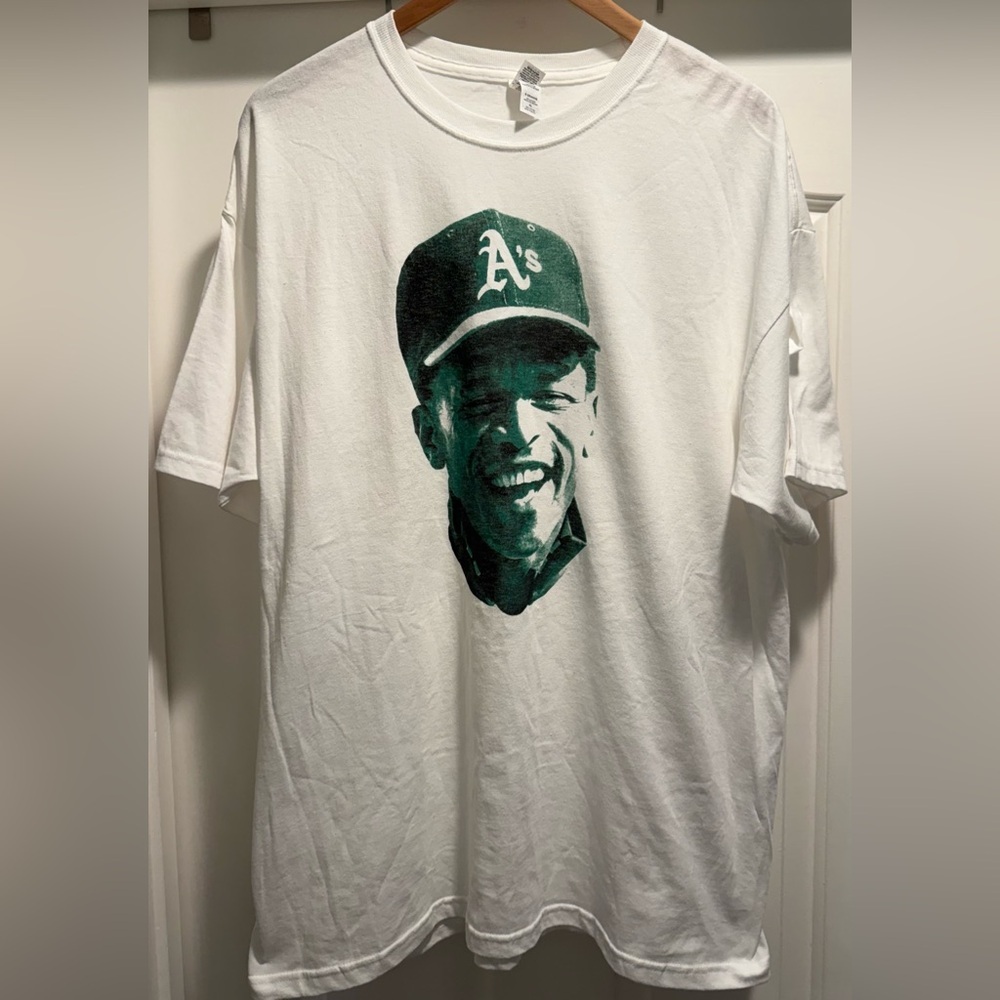 Rickey Henderson Oakland A’s Graphic T-Shirt | XL | M&O Gold Vintage Style ⚾️